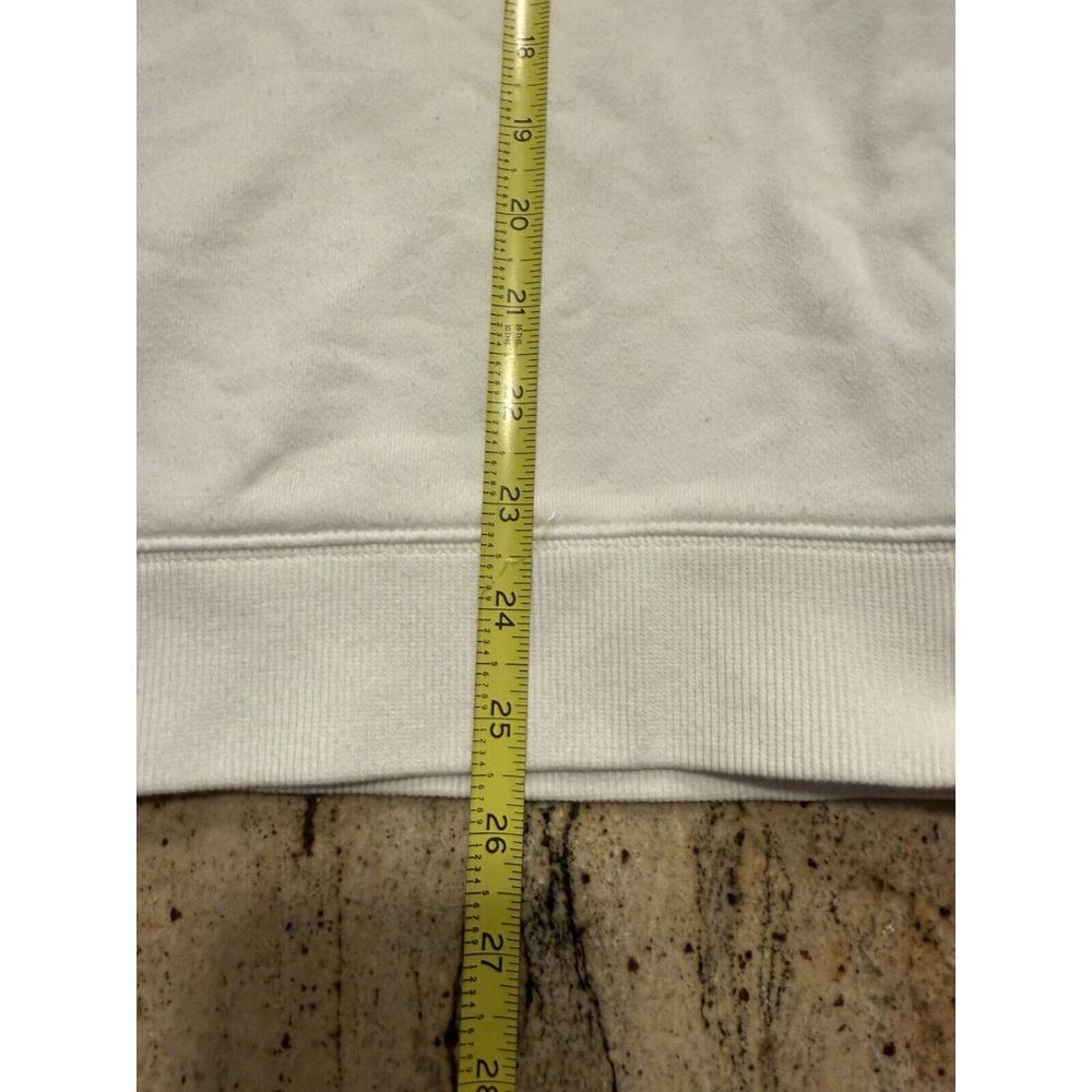 Vans Sweatshirt Womens Small White Off The Wall Oversized Boxy Sweater Fleece - Picture 7 of 8